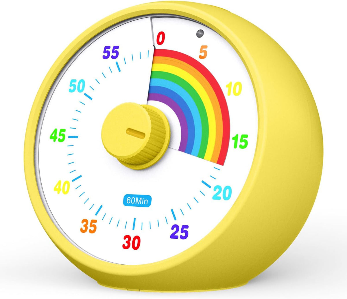Visual Timer for Kids, 60-Minute Countdown for Classroom Office Kitchen, Desk Timer Kids Time Management Tools with Silent Operation, Pomodoro Timer Rainbow Pattern Purple