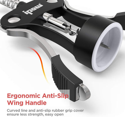 Wine Bottle Opener, Solid Zinc Alloy Corkscrew, Effortless Cork Removal