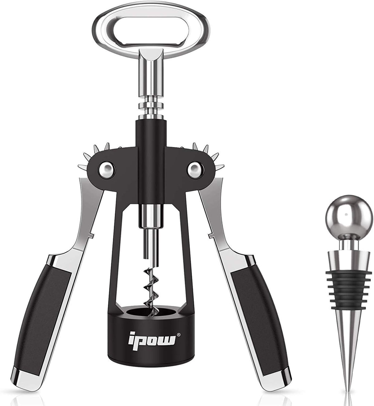 Wine Bottle Opener, Solid Zinc Alloy Corkscrew, Effortless Cork Removal