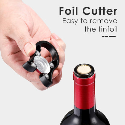 Wine Bottle Opener, Solid Zinc Alloy Corkscrew, Effortless Cork Removal