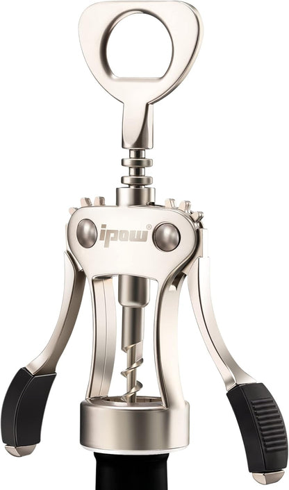 Wine Bottle Opener, Solid Zinc Alloy Corkscrew, Effortless Cork Removal
