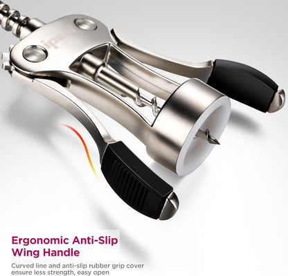 Wine Bottle Opener, Solid Zinc Alloy Corkscrew, Effortless Cork Removal