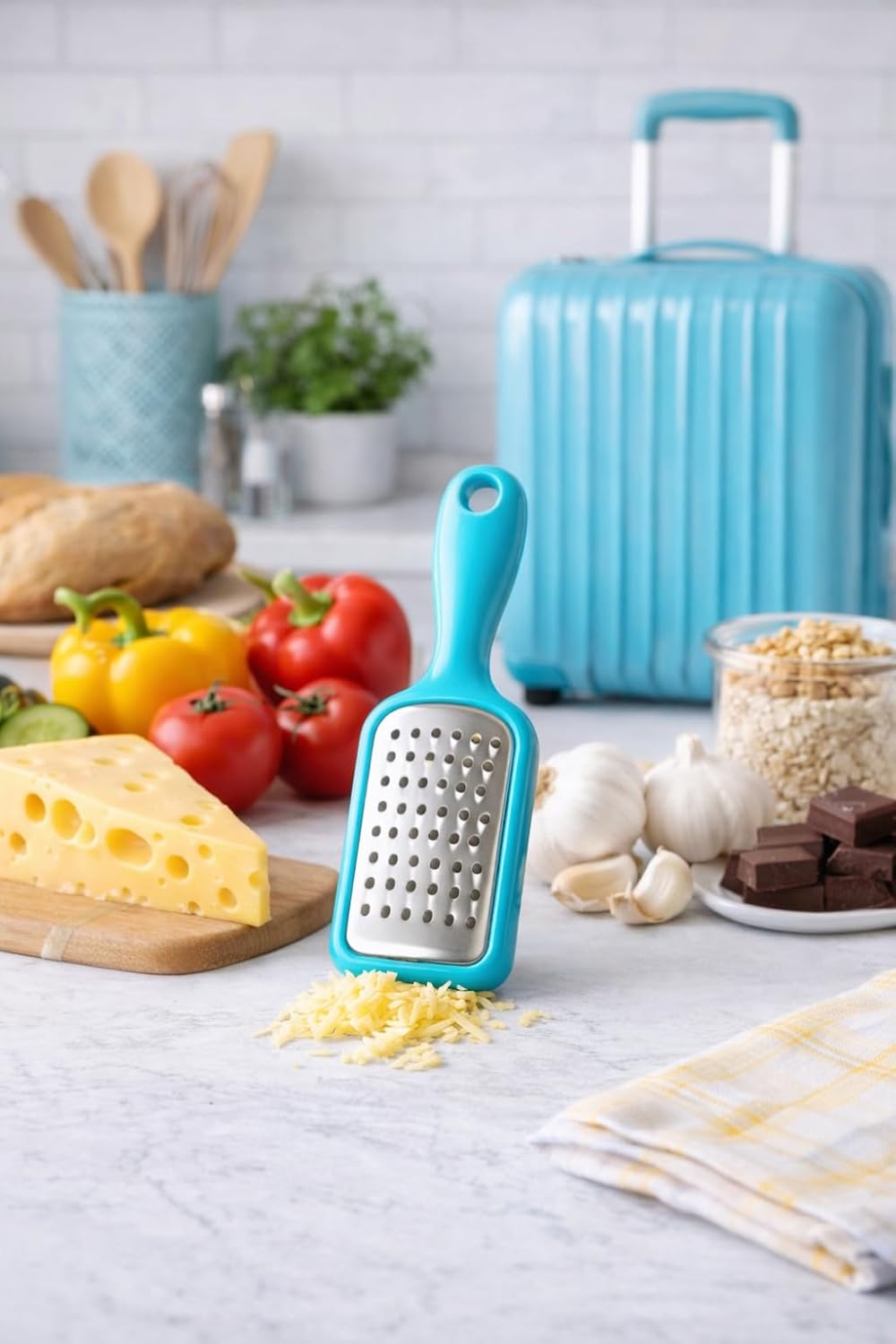 2 Pcs. Stainless Steel Mini Grater Cheese Garlic Nutmeg Chocolate 5" BPA Free