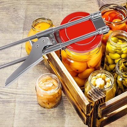 Bottle Opener & Jar Opener,Adjustable Stainless Steel Can Opener
