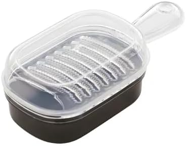 Japanese Plastic Zester Grater – Multi-Purpose Coarse/Fine Condiment Grater with Container for Ginger and Wasabi, Made in Japan