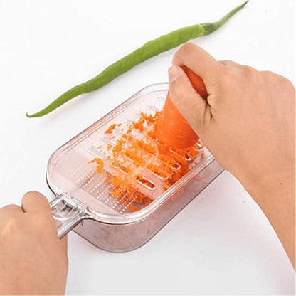 Japanese Plastic Zester Grater – Multi-Purpose Coarse/Fine Condiment Grater with Container for Ginger and Wasabi, Made in Japan