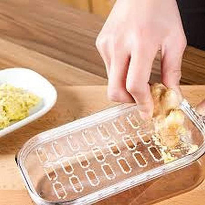 Japanese Plastic Zester Grater – Multi-Purpose Coarse/Fine Condiment Grater with Container for Ginger and Wasabi, Made in Japan