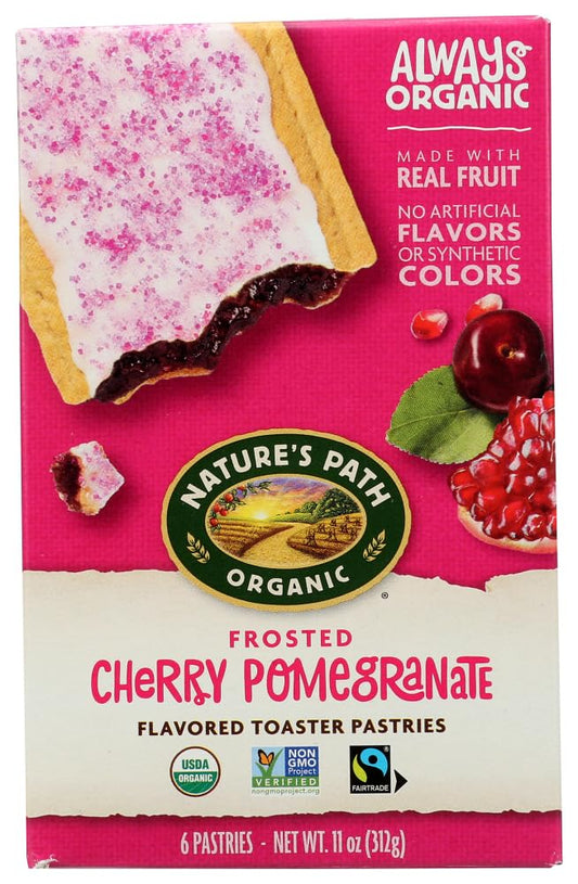 Nature's Path, Organic, Frosted Toaster Pastries, Cherry Pomegranate, 6 Tarts, 52 g Each(Pack of 2)
