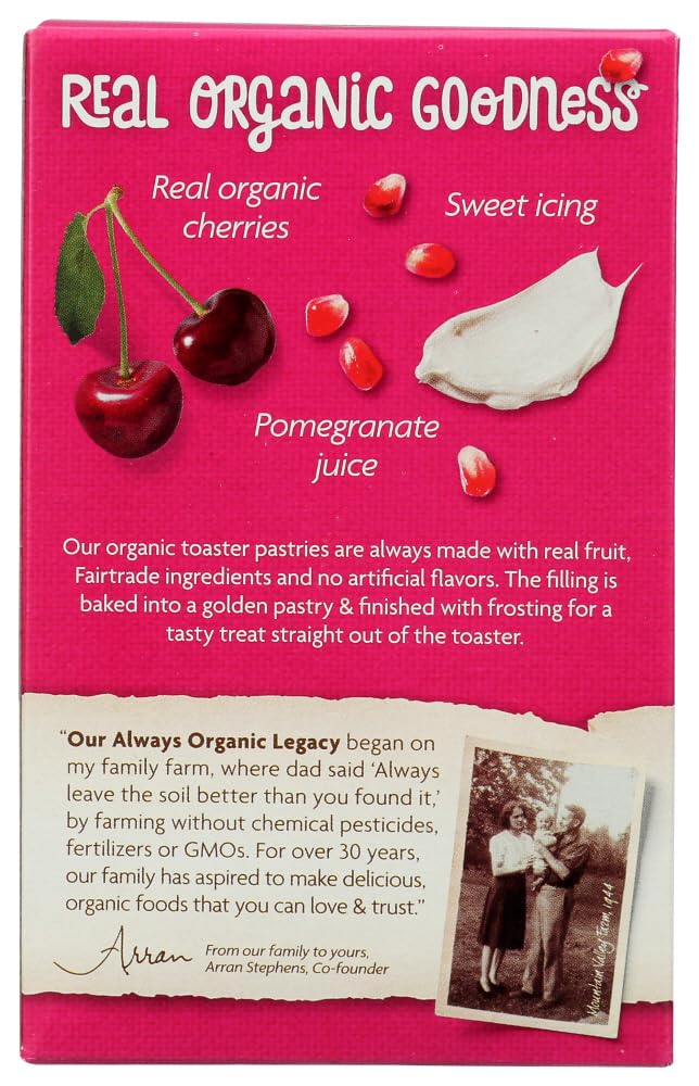Nature's Path, Organic, Frosted Toaster Pastries, Cherry Pomegranate, 6 Tarts, 52 g Each(Pack of 2)