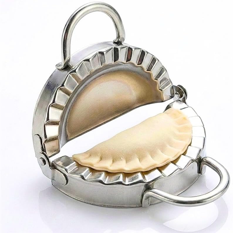 Premium Stainless Steel Dumpling Maker Press – 3.75" Dough Cutter & Mold for Perfect Homemade Dumplings, Empanadas, Ravioli, Pierogi & Mini Pastry Pies