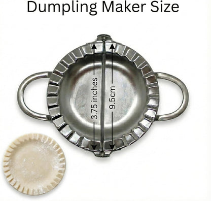 Premium Stainless Steel Dumpling Maker Press – 3.75" Dough Cutter & Mold for Perfect Homemade Dumplings, Empanadas, Ravioli, Pierogi & Mini Pastry Pies