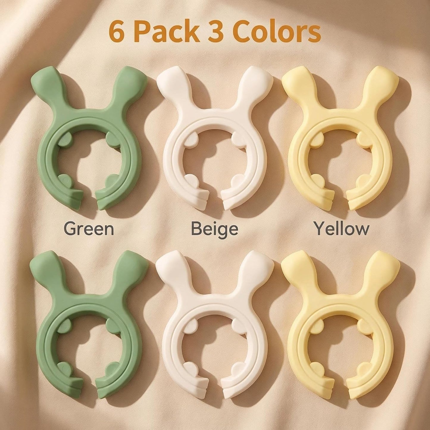 6Pcs Silicone Pot Handle Spatula Rack, Pot Lid Holder, Spoon Holder - Non-Slip Heat Resistant Utensil Rest for Stove, Counter, or Pot Edge While Cooking