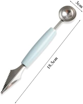 2 Pcs Stainless Steel Melon Baller Scoop,Fruit Decoration Carving Knife for DIY Cutting and Scooping Watermelon,Cantaloupe,Ice Cream