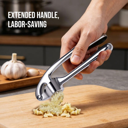 Kitchen Garlic Press, Rust Proof & Dishwasher Safe Garlic Mincer, Durable Garlic Crusher, Easy to Clean and Squeeze, Rose