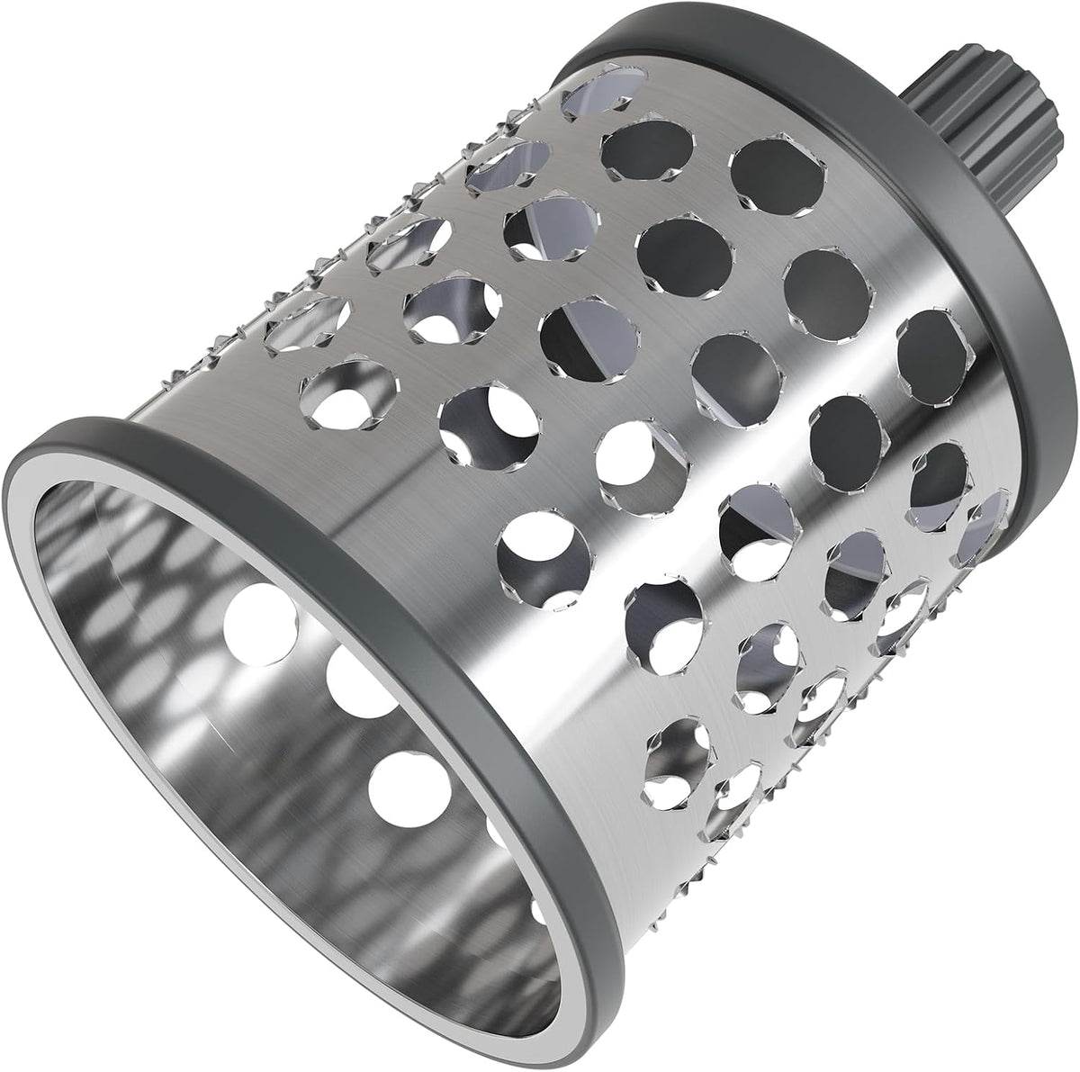 Rotary Cheese Grater, Aluminium, 3 Steel Drum Blades, Cheese, Vegetable, Chocolate, Nut, Fruit Grater with Handle, Non-Slip Suction Foot and Table Clamp, 5 Year Guarantee