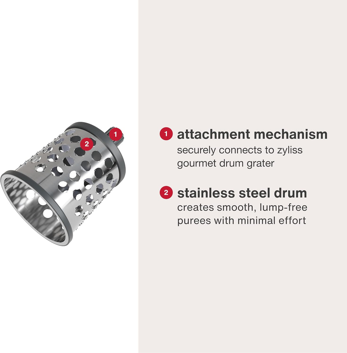 Rotary Cheese Grater, Aluminium, 3 Steel Drum Blades, Cheese, Vegetable, Chocolate, Nut, Fruit Grater with Handle, Non-Slip Suction Foot and Table Clamp, 5 Year Guarantee