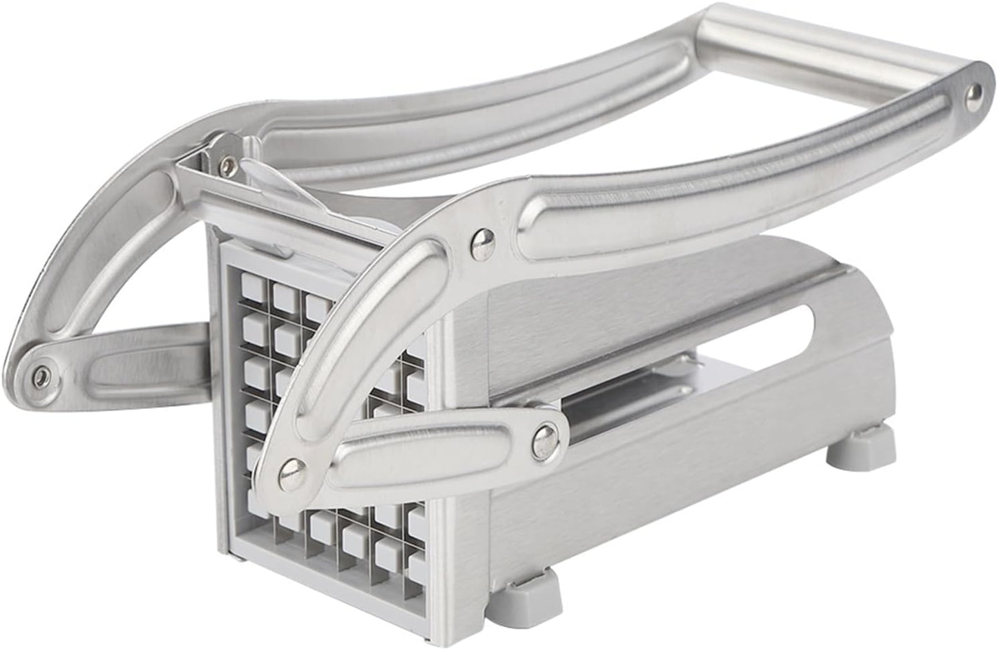 French Fry Cutter, Stainless Steel Potato Cutter with Non-Slip Feet, 2 Blade Size for Homemade Chips, Fries & Veggie Slices