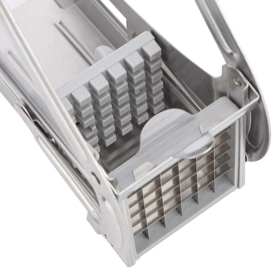 French Fry Cutter, Stainless Steel Potato Cutter with Non-Slip Feet, 2 Blade Size for Homemade Chips, Fries & Veggie Slices