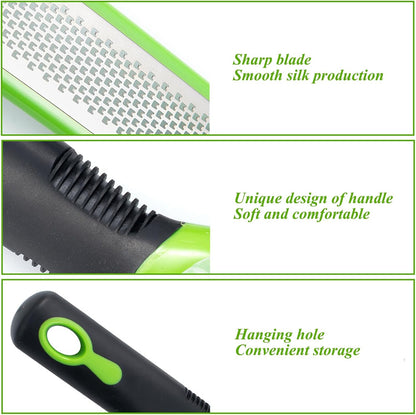 Zester Grater Set of 2, Cheese Grater for Kitchen Lemon Zester Tool Garlic Grater Ginger Grater, Kitchenaid Food Grater with Handle Handheld, Sharp Stainless Steel Blade with Protective Cover