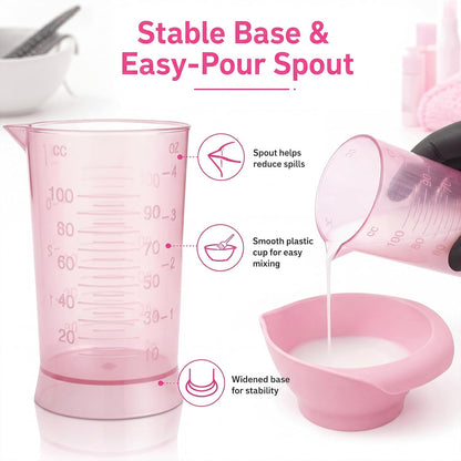 2 Pcs Hair Dye Measuring Cups 4 oz Hair Color Measuring Cups Easy to Read Color Beaker Plastic Liquid Beaker with Graduated Scale for Salon Use Home DIY Dyeing Tools
