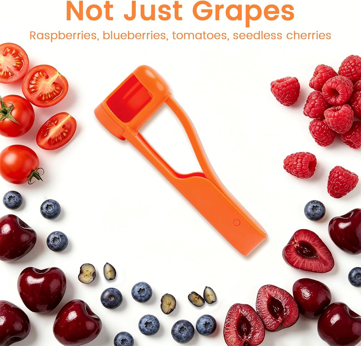 Grape Cutter for Toddlers 1-3,Grape Slicer for Toddlers Grape Cutter Tool Grape Slicer Kitchen Gadget for Kids' Lunch Accessories,Cherry Tomato & Strawberry Sandwich