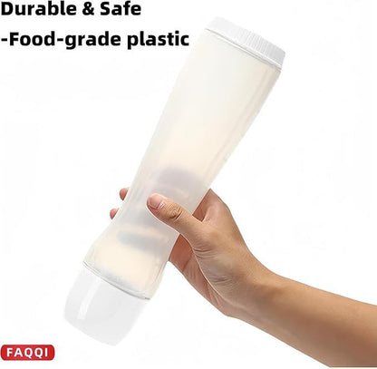 White Pancake Pen, Batter Squeeze Bottle with Flow-Control Valve