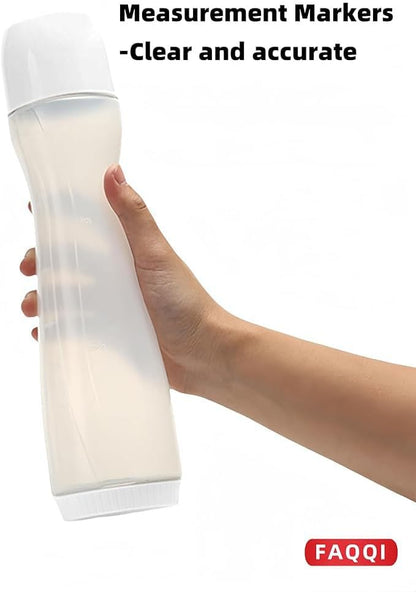 White Pancake Pen, Batter Squeeze Bottle with Flow-Control Valve