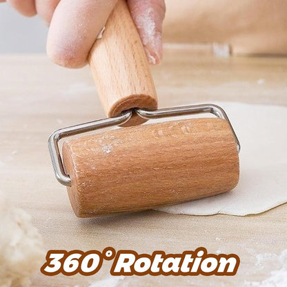 Small Rolling Pin, Wooden Dough Roller, Non-Stick Pizza Roller, T Type Rolling Pins for Kitchen Baking, Pizza Dough Press (3.8 * 7.5 inch)