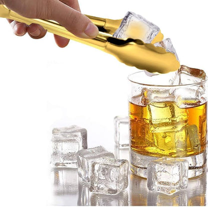 4 Pack Gold Serving Tongs Buffet Tongs Serving Utensils Salad Tongs Stainless Steel Gold Plated Buffet Serving Tongs,9 Inch