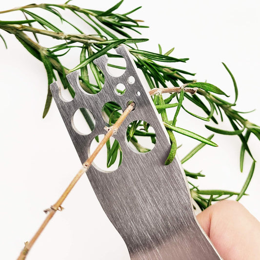 Herb Strippers 11 Holes-Stainless Steel Kitchen Leaf Stripping Tool- Perfect for Removing Stems From Herbs & Kale (1 Pack Herb Stripper Long)