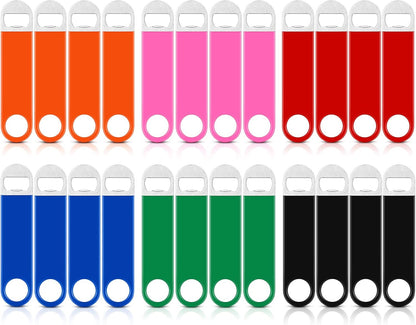 24 Pack Stainless Steel Flat Bottle Opener Bulk, Multicolor