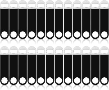 24 Pack Stainless Steel Flat Bottle Opener Bulk, Multicolor
