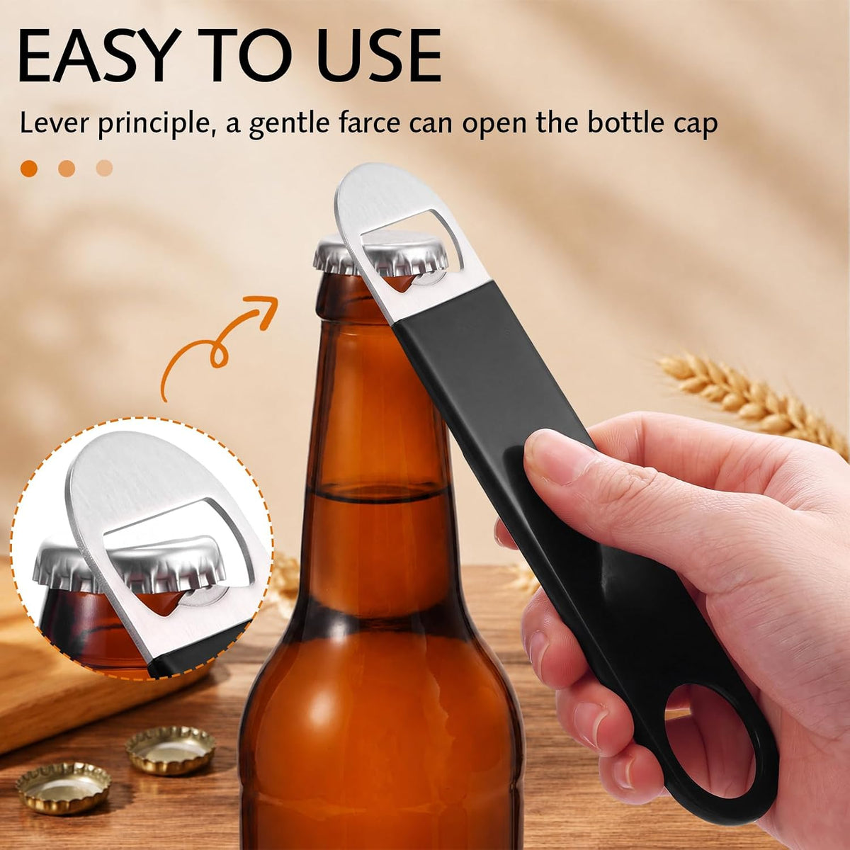 24 Pack Stainless Steel Flat Bottle Opener Bulk, Multicolor