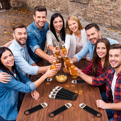 24 Pack Stainless Steel Flat Bottle Opener Bulk, Multicolor