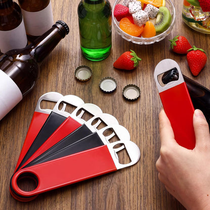 24 Pack Stainless Steel Flat Bottle Opener Bulk, Multicolor