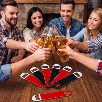24 Pack Stainless Steel Flat Bottle Opener Bulk, Multicolor