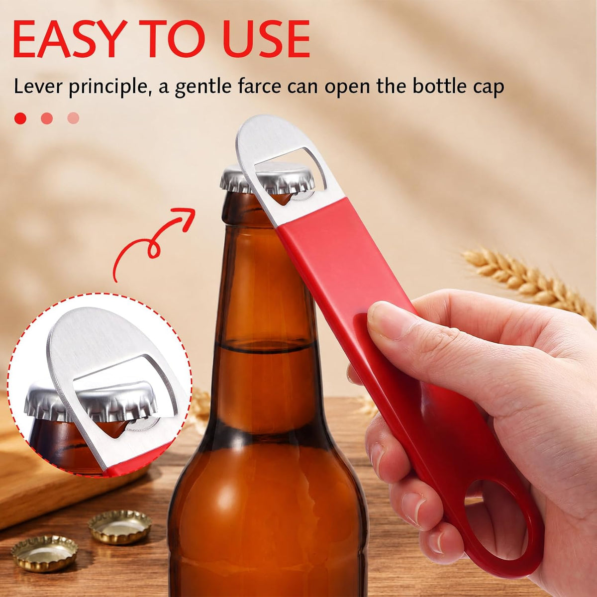 24 Pack Stainless Steel Flat Bottle Opener Bulk, Multicolor