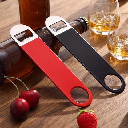 24 Pack Stainless Steel Flat Bottle Opener Bulk, Multicolor