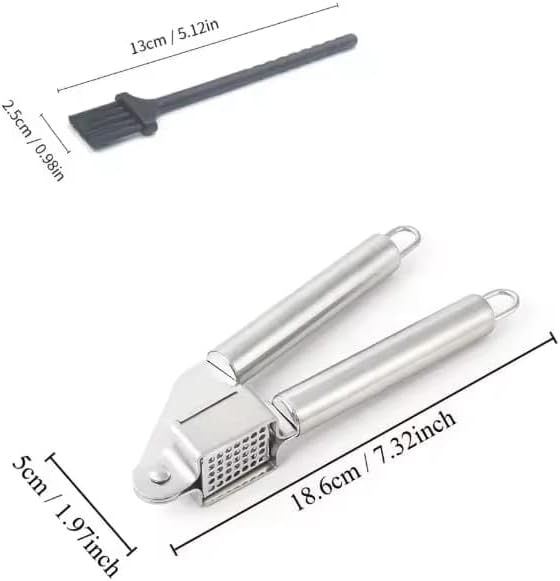 Premium Stainless Steel Garlic Press – Easy Garlic Mincer & Crusher