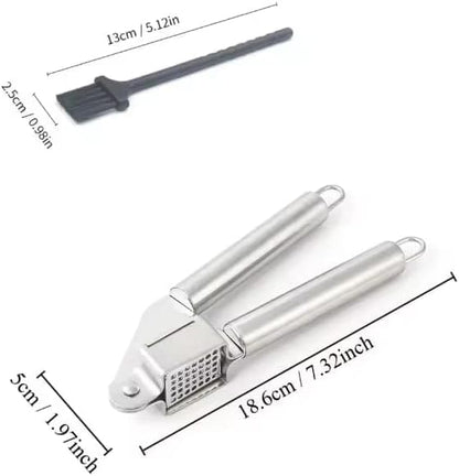 Premium Stainless Steel Garlic Press – Easy Garlic Mincer & Crusher