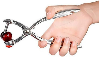 Cherry Pitter Tool, Olive Pitter Tool Stainless Steel Cherry Pits Remover Chopping Tool to Remove Cherries Stone Heavy Duty Cherry Tool all metal construction