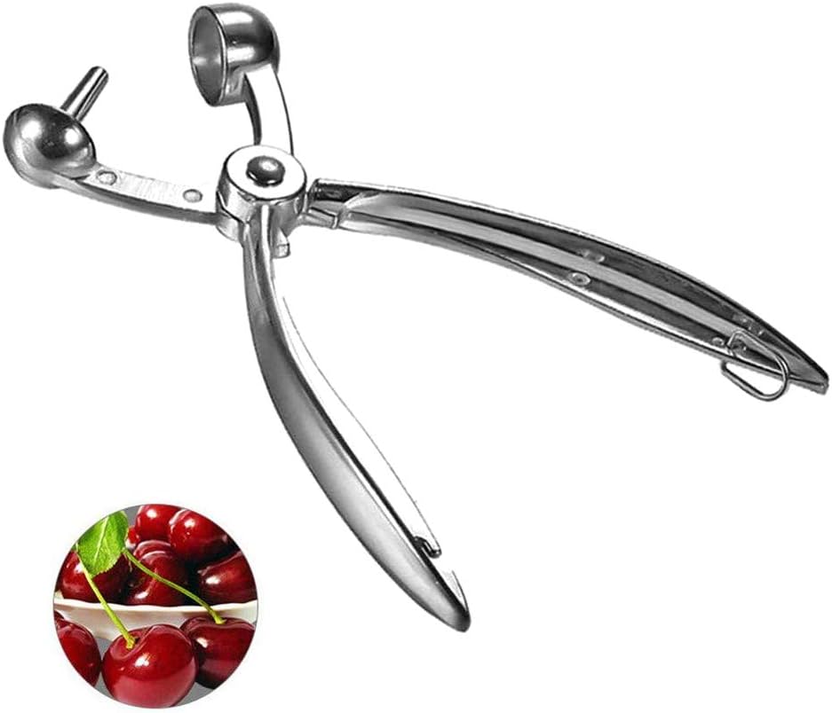 Cherry Pitter Tool, Olive Pitter Tool Stainless Steel Cherry Pits Remover Chopping Tool to Remove Cherries Stone Heavy Duty Cherry Tool all metal construction