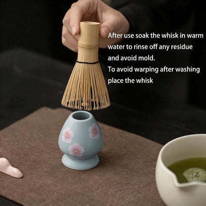 Matcha Whisk Set,8 Pcs Ceramic Matcha Set,Matcha Kit for Matcha Lovers,Tradition Tea Set Includes Bowl,Bamboo Whisk and Holder,Scoop,Sifter and Towel,Gift for Family and Friend (Cream)
