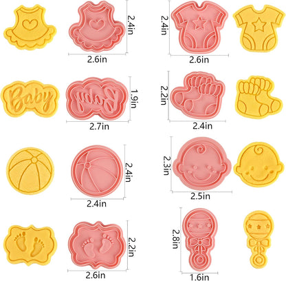 Animal Cookie Cutters With Plunger Stamps,8 Pcs 3D Animal Cookie Cutters | Animal Embossing Cutters for Biscuit Fondant Cheese Baking Molds