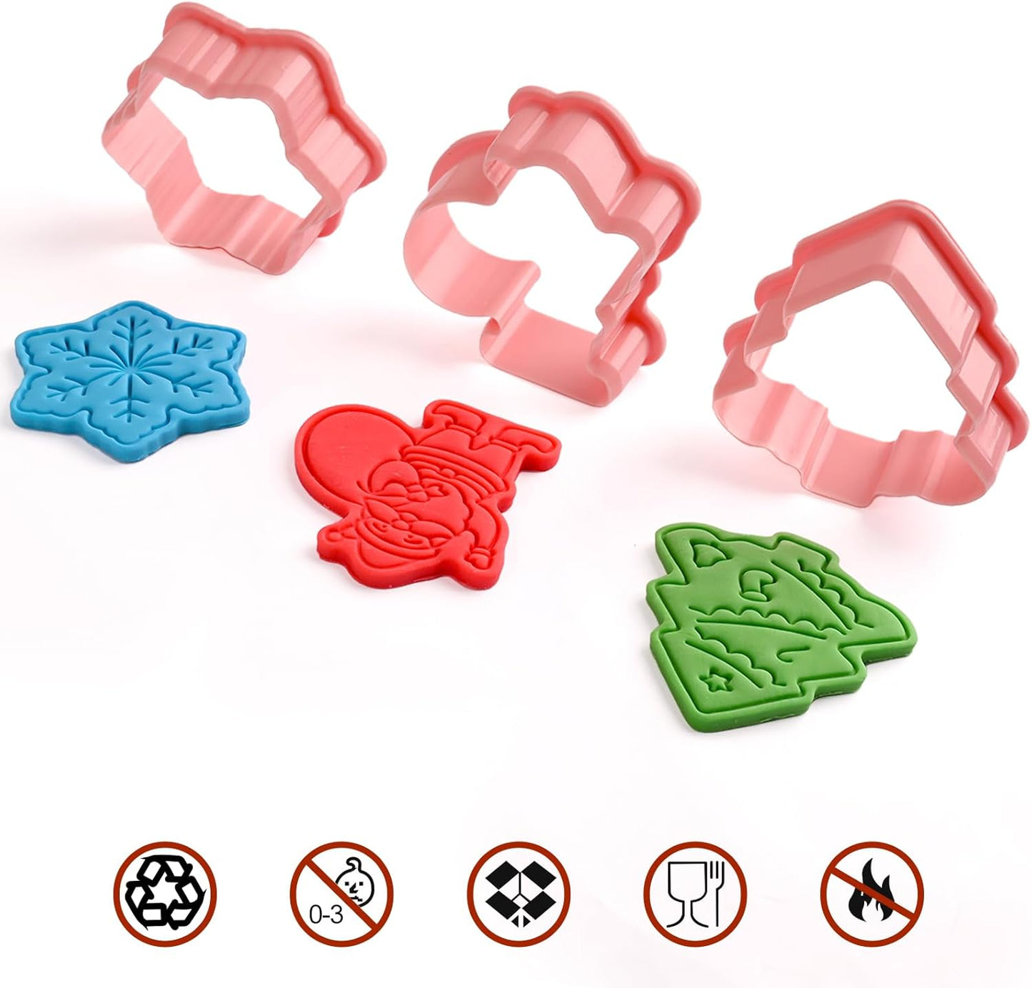 Animal Cookie Cutters With Plunger Stamps,8 Pcs 3D Animal Cookie Cutters | Animal Embossing Cutters for Biscuit Fondant Cheese Baking Molds