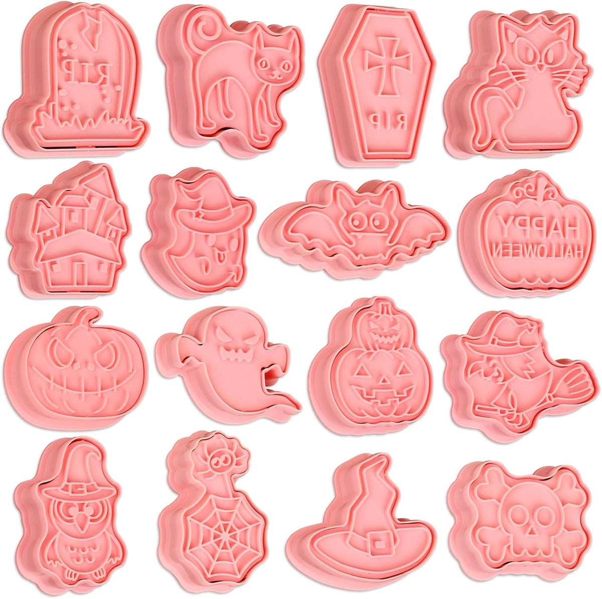 Animal Cookie Cutters With Plunger Stamps,8 Pcs 3D Animal Cookie Cutters | Animal Embossing Cutters for Biscuit Fondant Cheese Baking Molds