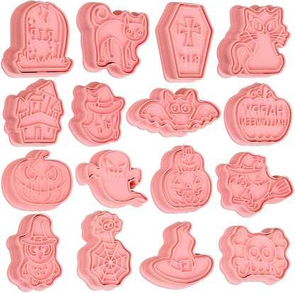 Animal Cookie Cutters With Plunger Stamps,8 Pcs 3D Animal Cookie Cutters | Animal Embossing Cutters for Biscuit Fondant Cheese Baking Molds