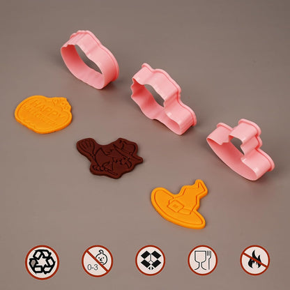 Animal Cookie Cutters With Plunger Stamps,8 Pcs 3D Animal Cookie Cutters | Animal Embossing Cutters for Biscuit Fondant Cheese Baking Molds