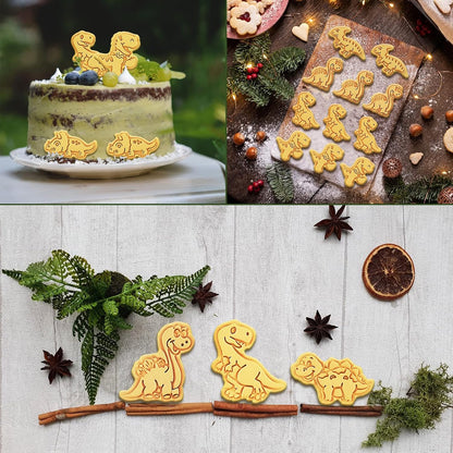 Animal Cookie Cutters With Plunger Stamps,8 Pcs 3D Animal Cookie Cutters | Animal Embossing Cutters for Biscuit Fondant Cheese Baking Molds
