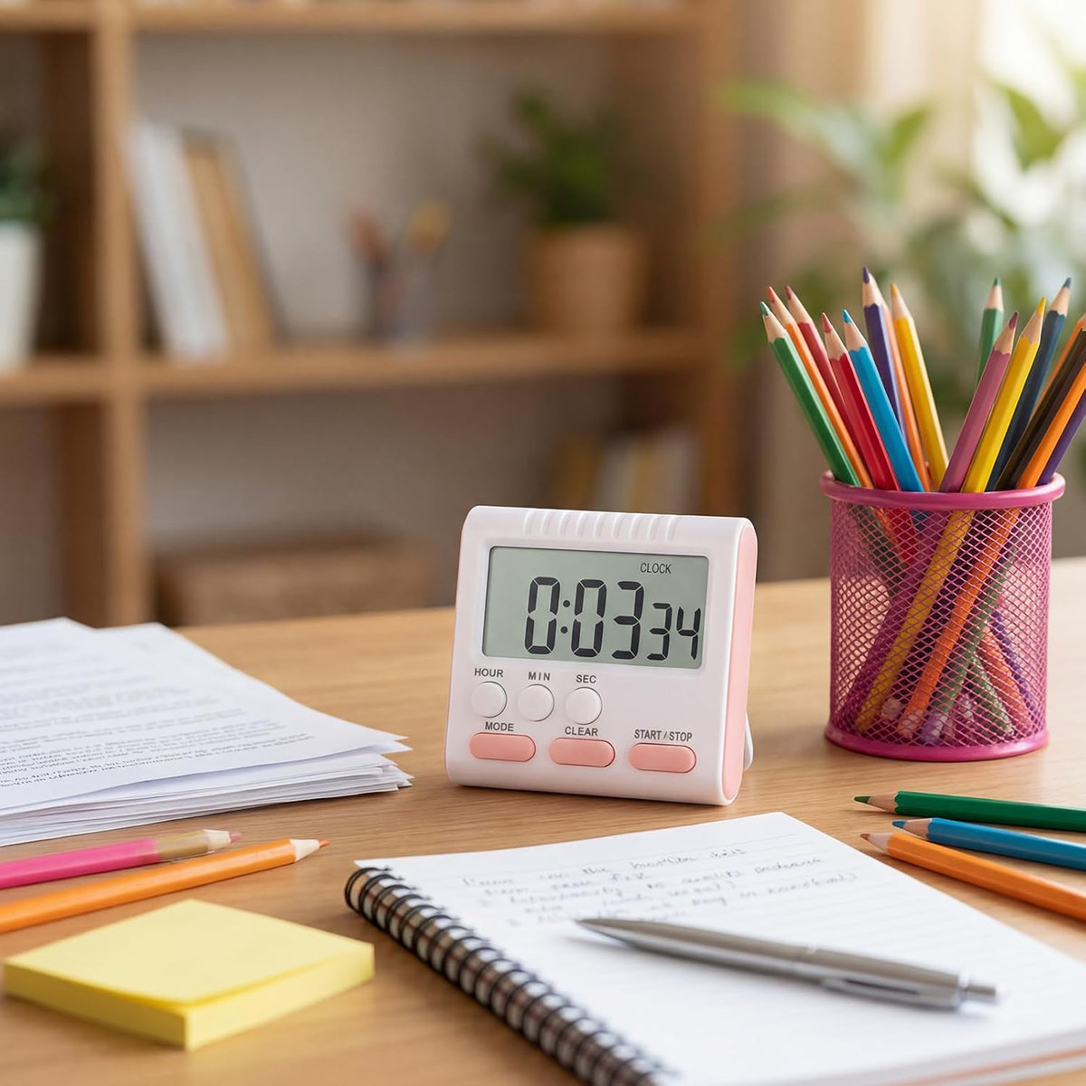 3 Pcs Magnetic Digital Timer for Kitchen Classroom, Black White